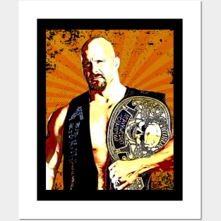 Stone Cold  Steve Austin // Retro Comics Style Posters and Art